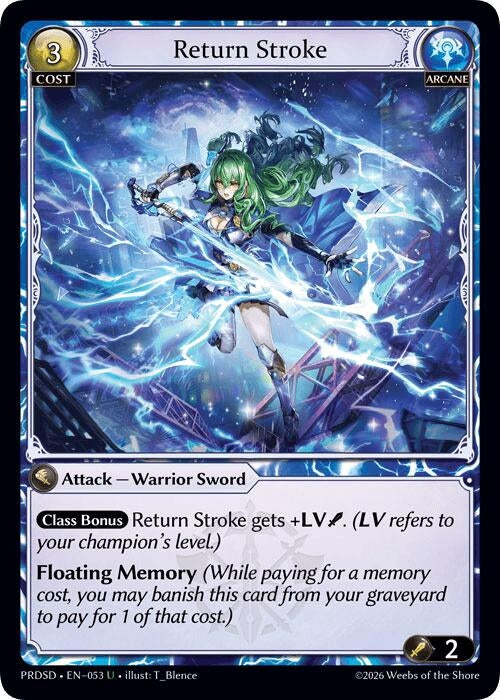 Image for Return Stroke (053) (.asphodel/paradise Starter Decks) (PRDSD) - Grand Archive TCG