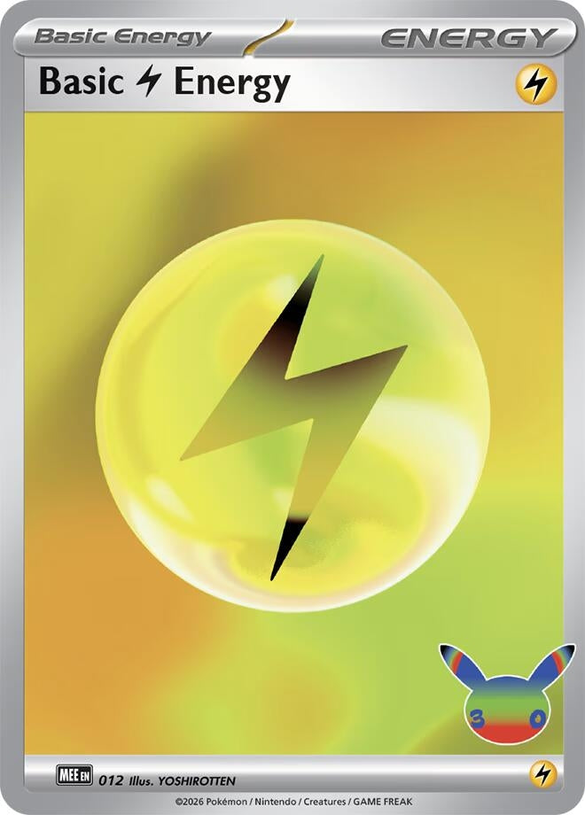 Basic Lightning Energy - 012 (30th Celebration) (012) (MEE: Mega Evolution Energies) (MEE)