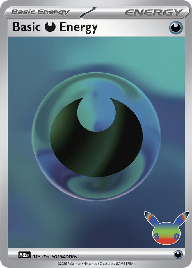 Basic Darkness Energy - 015 (30th Celebration) (015) (MEE: Mega Evolution Energies) (MEE)