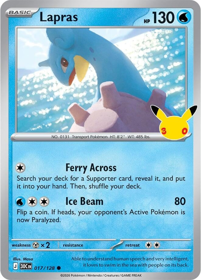 Lapras (017/128) (ME: 30th Celebration) (30C)