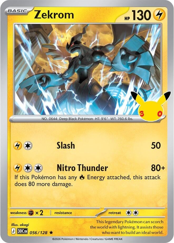 Zekrom (056/128) (ME: 30th Celebration) (30C)