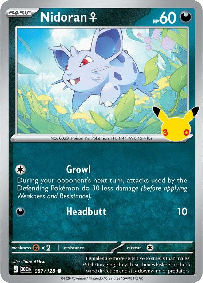 Nidoran F (087/128) (ME: 30th Celebration) (30C)