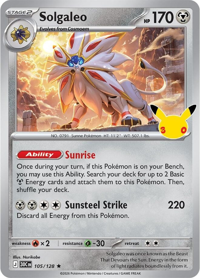 Solgaleo (105/128) (ME: 30th Celebration) (30C)