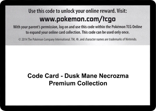 Image for Code Card - Dusk Mane Necrozma Premium Collection (SM - Forbidden Light) - Pokemon