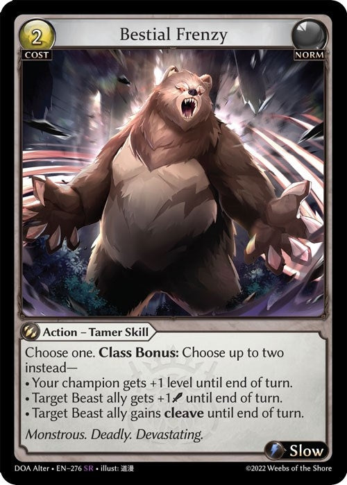Image for Bestial Frenzy (276) (Dawn of Ashes Alter Edition) - Grand Archive TCG