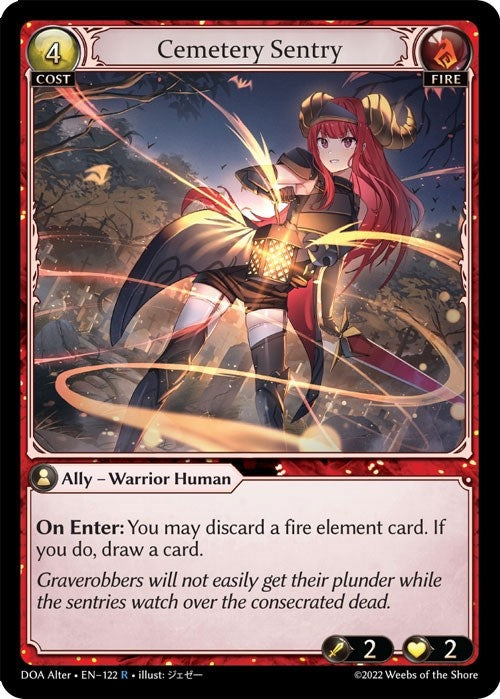 Image for Cemetery Sentry (122) (Dawn of Ashes Alter Edition) - Grand Archive TCG