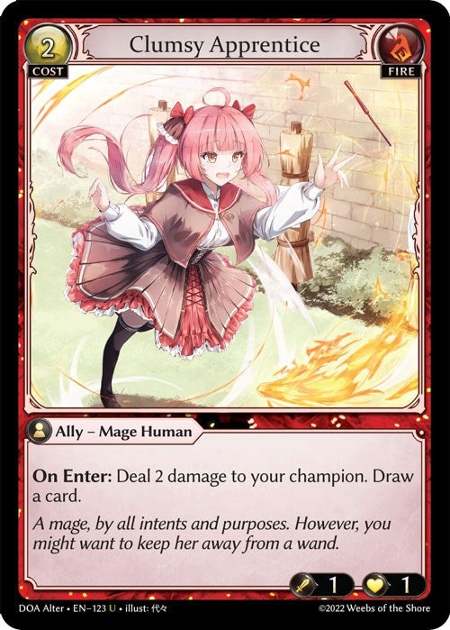 Image for Clumsy Apprentice (123) (Dawn of Ashes Alter Edition) - Grand Archive TCG