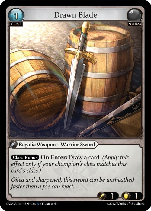 Image for Drawn Blade (033) (Dawn of Ashes Alter Edition) - Grand Archive TCG