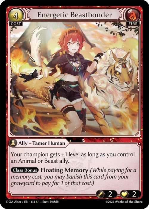 Image for Energetic Beastbonder (131) (Dawn of Ashes Alter Edition) - Grand Archive TCG