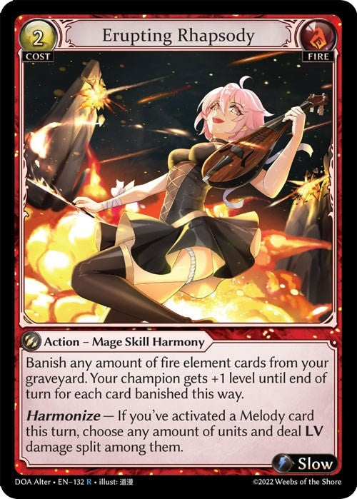 Image for Erupting Rhapsody (132) (Dawn of Ashes Alter Edition) - Grand Archive TCG