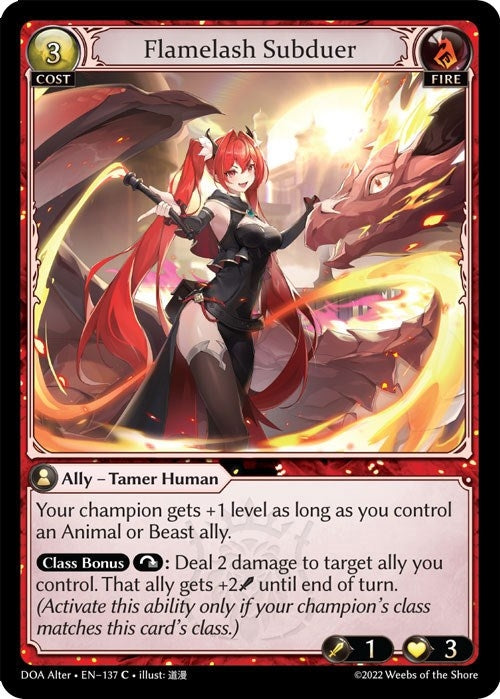Image for Flamelash Subduer (137) (Dawn of Ashes Alter Edition) - Grand Archive TCG