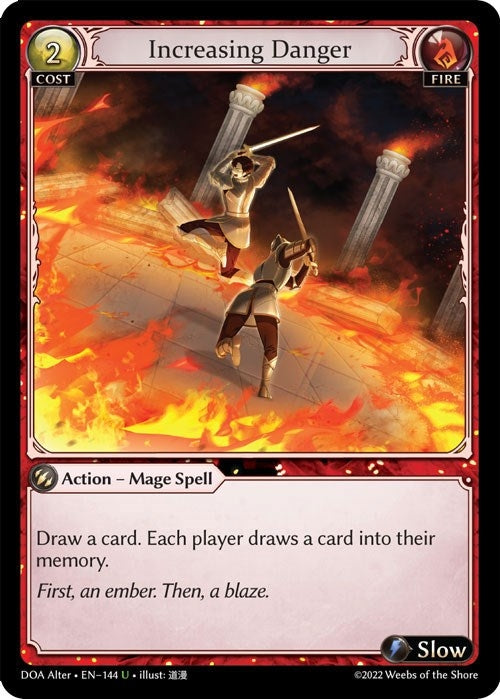 Image for Increasing Danger (144) (Dawn of Ashes Alter Edition) - Grand Archive TCG