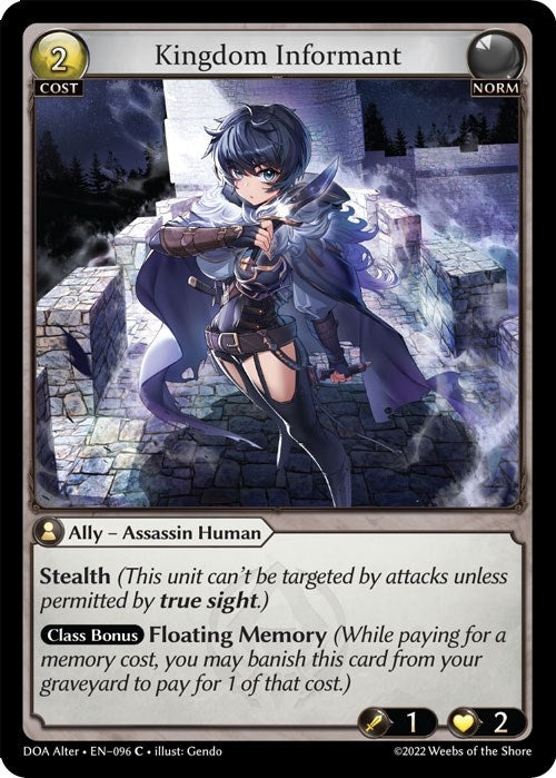 Image for Kingdom Informant (096) (Dawn of Ashes Alter Edition) - Grand Archive TCG