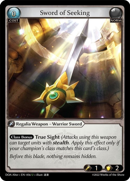 Image for Sword of Seeking (056) (Dawn of Ashes Alter Edition) - Grand Archive TCG