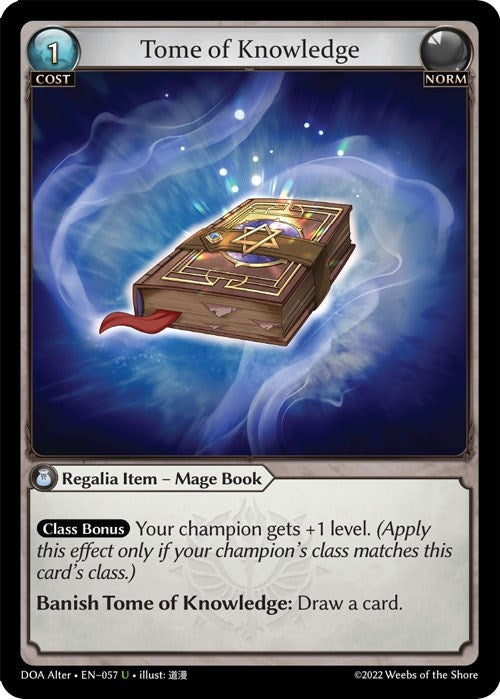 Image for Tome of Knowledge (057) (Dawn of Ashes Alter Edition) - Grand Archive TCG