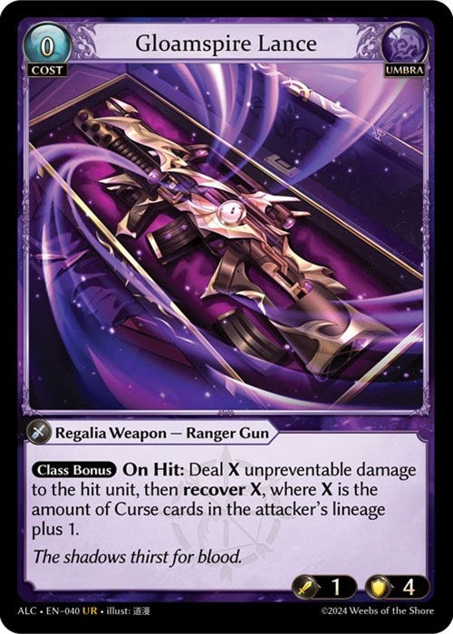 Image for Gloamspire Lance (040) (Alchemical Revolution) - Grand Archive TCG