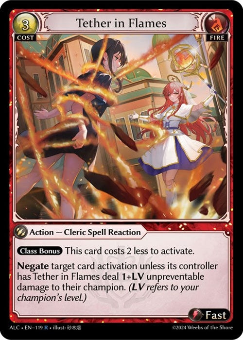Image for Tether in Flames (119) (Alchemical Revolution) - Grand Archive TCG