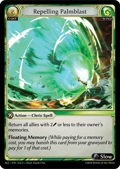 Image for Repelling Palmblast (165) (Alchemical Revolution) - Grand Archive TCG