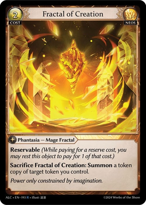 Image for Fractal of Creation (193) (Alchemical Revolution) - Grand Archive TCG