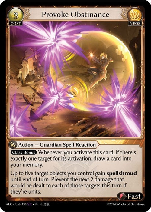 Image for Provoke Obstinance (199) (Alchemical Revolution) - Grand Archive TCG