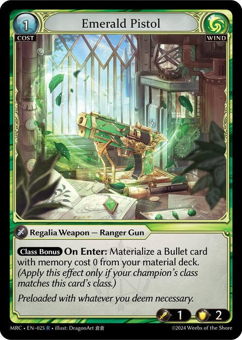 Image for Emerald Pistol (025) (Mercurial Heart) - Grand Archive TCG