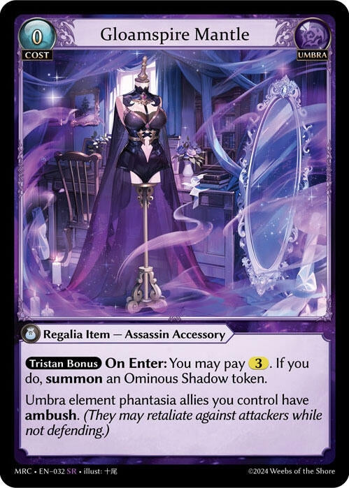 Image for Gloamspire Mantle (032) (Mercurial Heart) - Grand Archive TCG