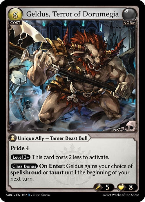Image for Geldus, Terror of Dorumegia (052) (Mercurial Heart) - Grand Archive TCG