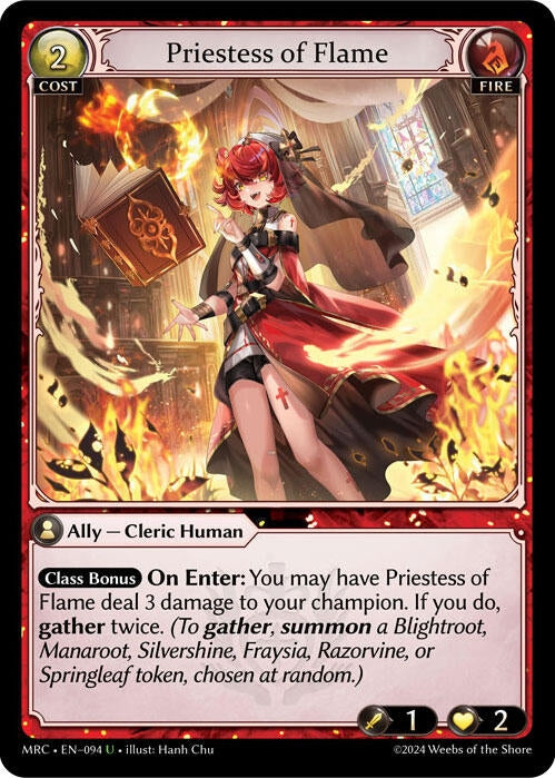 Image for Priestess of Flame (094) (Mercurial Heart) - Grand Archive TCG