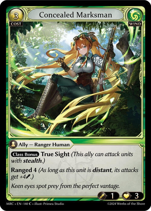 Image for Concealed Marksman (140) (Mercurial Heart) - Grand Archive TCG