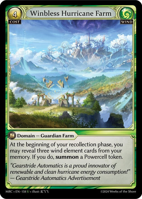 Image for Winbless Hurricane Farm (158) (Mercurial Heart) - Grand Archive TCG