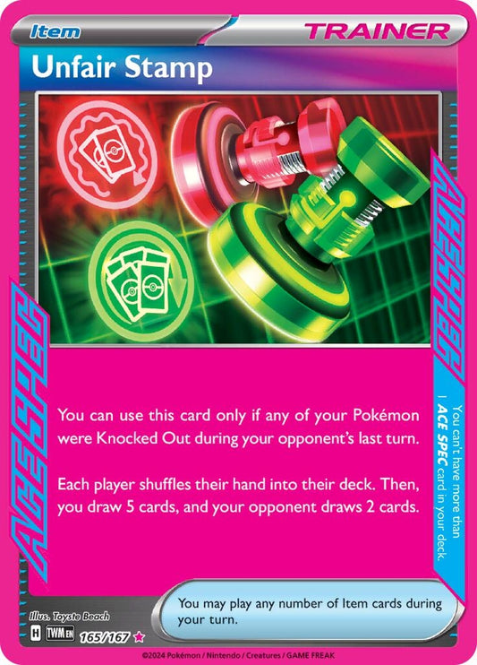 Unfair Stamp (165/167) (SV06: Twilight Masquerade) (TWM)