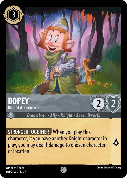 Image for Dopey - Knight Apprentice (181/204) (Shimmering Skies) (5) - Disney Lorcana