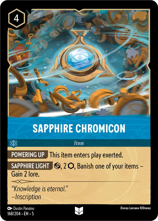 Image for Sapphire Chromicon (168/204) (Shimmering Skies) (5) - Disney Lorcana