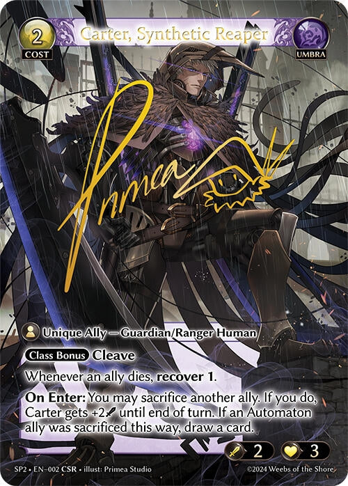 Image for Carter, Synthetic Reaper (CSR) (002) (Supporter Pack 2) - Grand Archive TCG