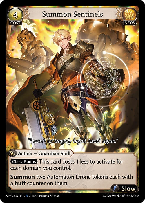 Image for Summon Sentinels (023) (Supporter Pack 2) - Grand Archive TCG