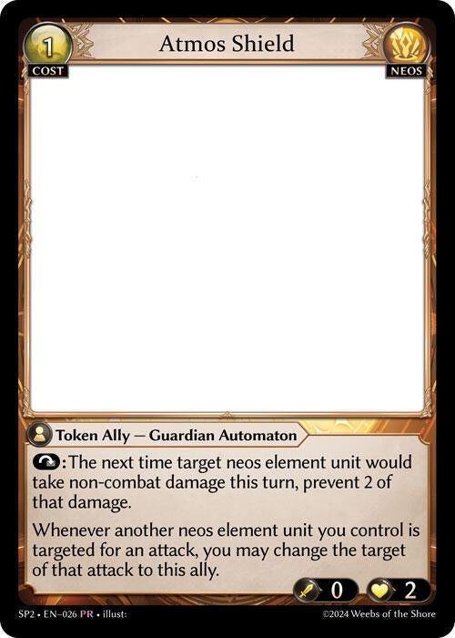 Image for Atmos Shield (026) (Supporter Pack 2) - Grand Archive TCG