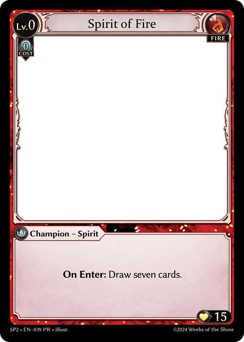 Image for Spirit of Fire (039) (Supporter Pack 2) - Grand Archive TCG