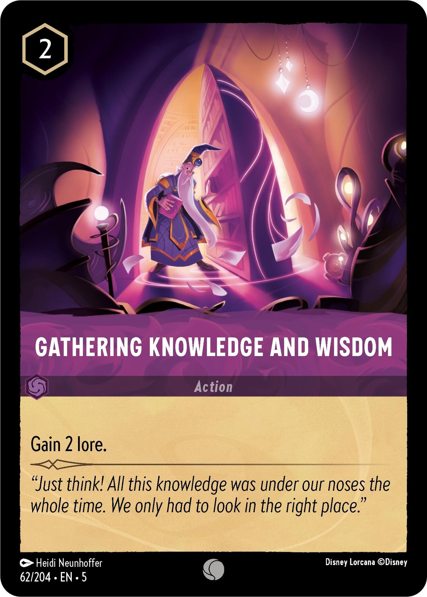 Image for Gathering Knowledge and Wisdom (62/204) (Shimmering Skies) (5) - Disney Lorcana