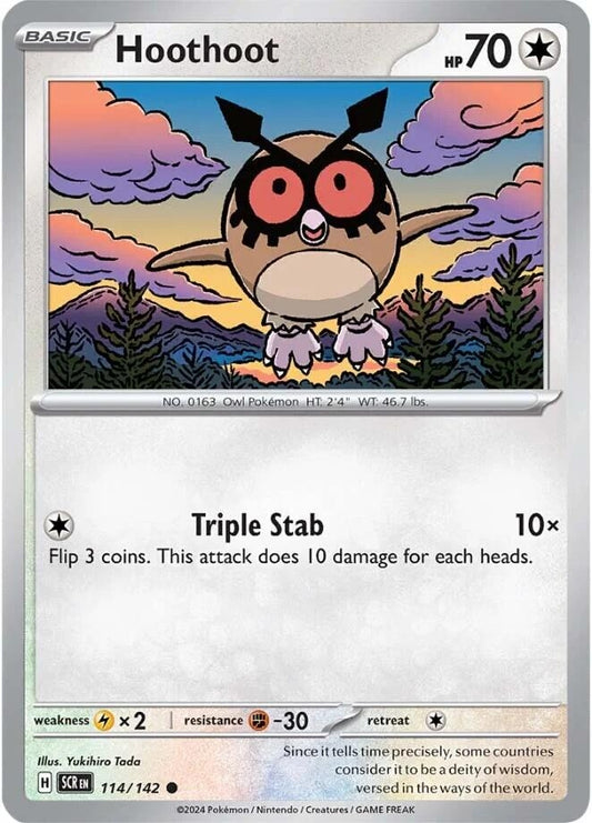 Image for Hoothoot (114/142) (SV07: Stellar Crown) - Pokemon