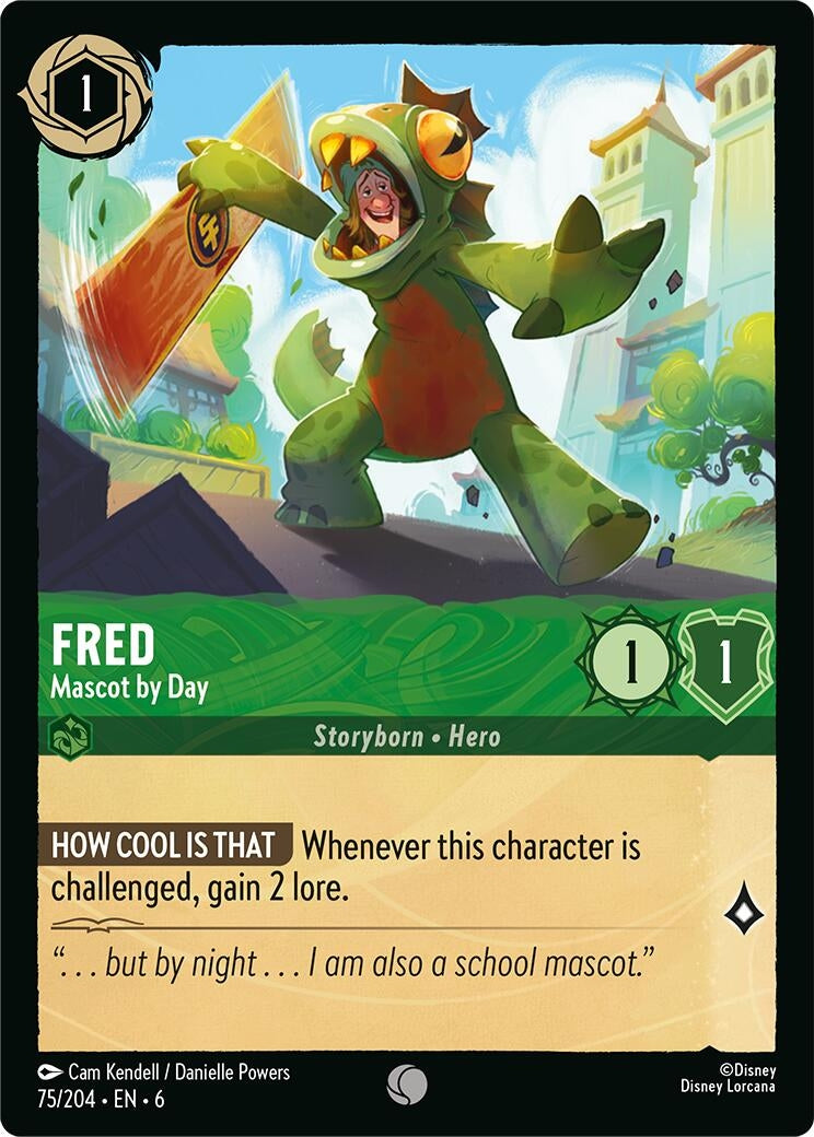 Image for Fred - Mascot by Day (75/204) (Azurite Sea) - Disney Lorcana