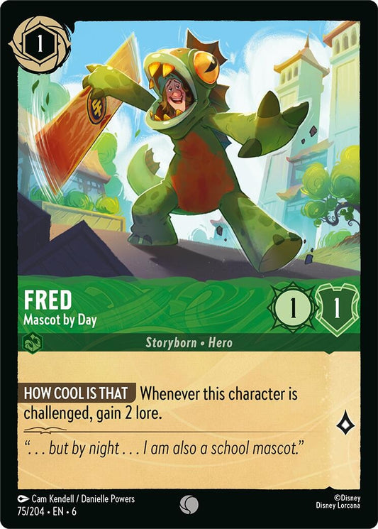 Image for Fred - Mascot by Day (75/204) (Azurite Sea) - Disney Lorcana
