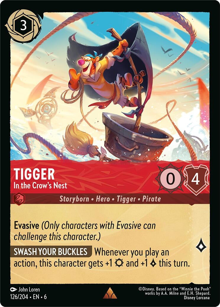 Image for Tigger - In the Crow's Nest (126/204) (Azurite Sea) - Disney Lorcana