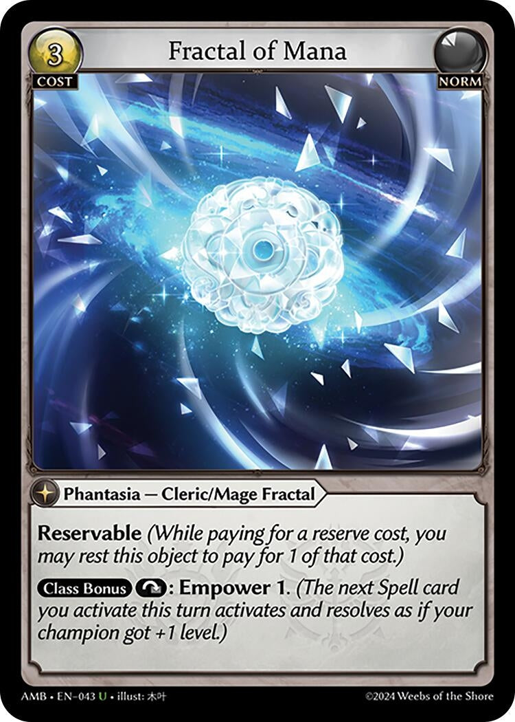 Image for Fractal of Mana (043) (Mortal Ambition) - Grand Archive TCG