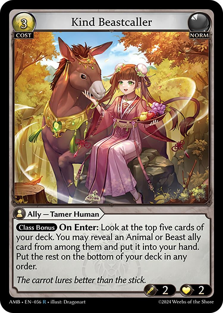 Image for Kind Beastcaller (056) (Mortal Ambition) - Grand Archive TCG
