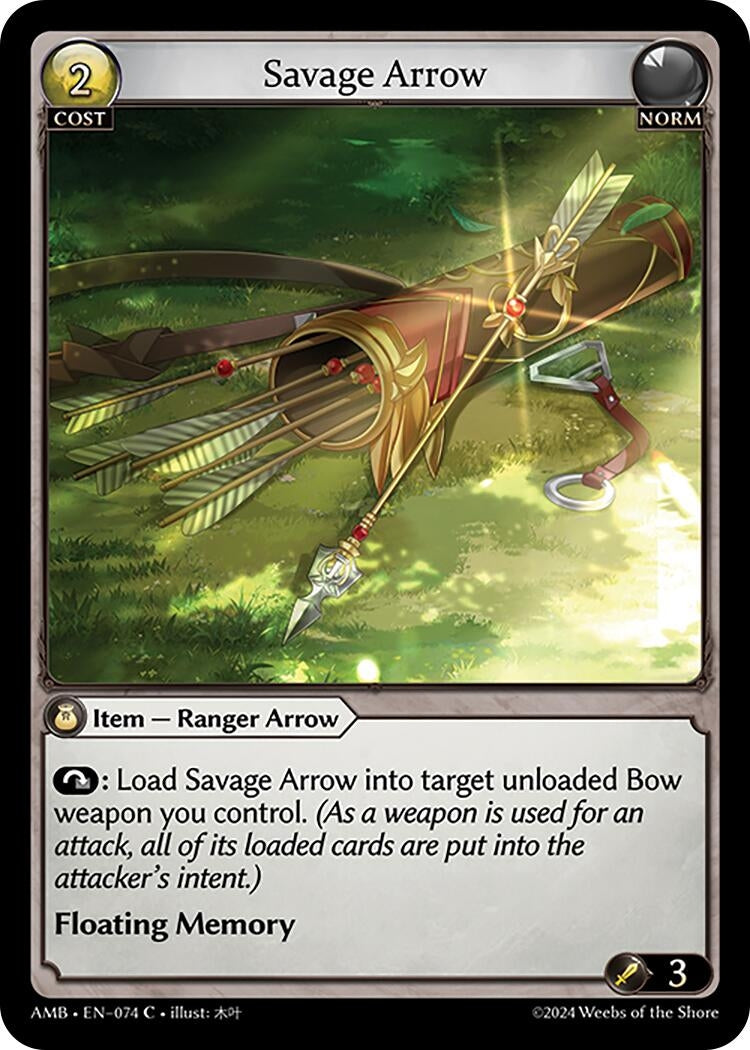 Image for Savage Arrow (074) (Mortal Ambition) - Grand Archive TCG