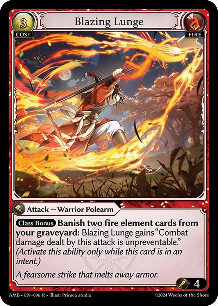 Image for Blazing Lunge (096) (Mortal Ambition) - Grand Archive TCG