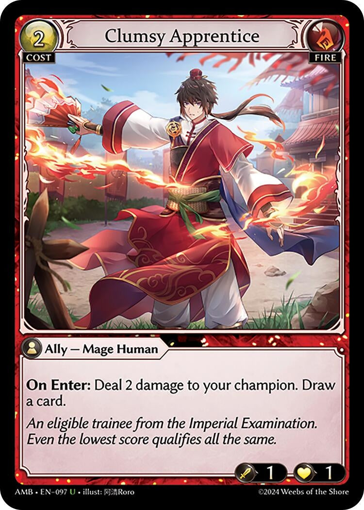Image for Clumsy Apprentice (097) (Mortal Ambition) - Grand Archive TCG