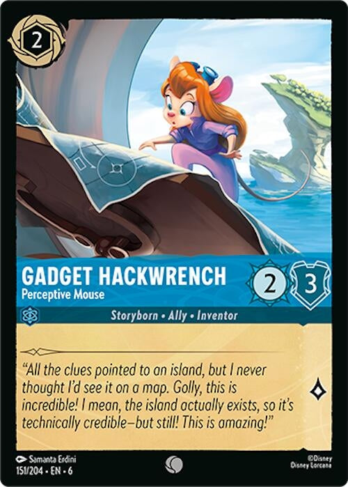 Image for Gadget Hackwrench - Perceptive Mouse (151/204) (Azurite Sea) - Disney Lorcana
