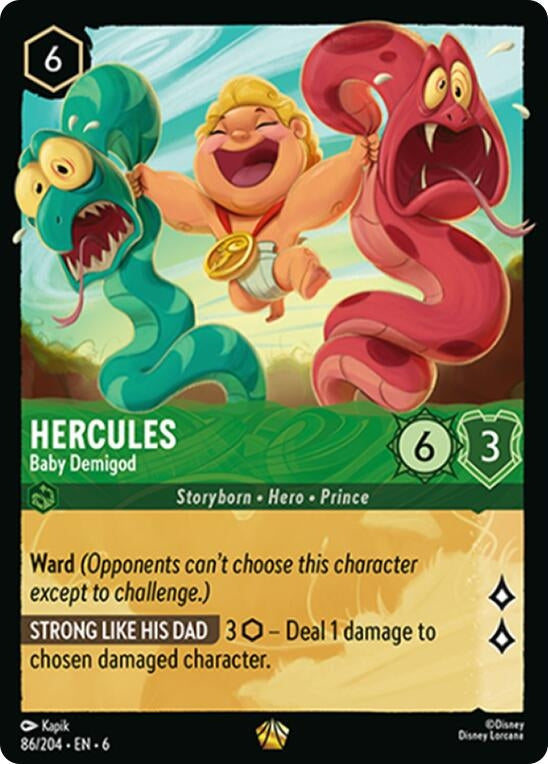 Image for Hercules - Baby Demigod (86/204) (Azurite Sea) - Disney Lorcana