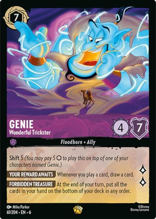 Image for Genie - Wonderful Trickster (61/204) (Azurite Sea) - Disney Lorcana